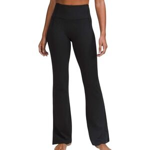 Lululemon Groove Super-High-Rise Split Hem Flare Pant Black Size 14